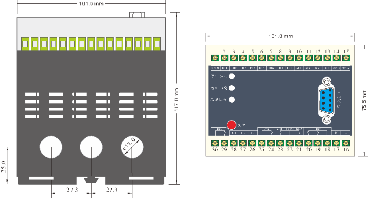 SJD550系列電動機(jī)保護(hù)控制器外形尺寸